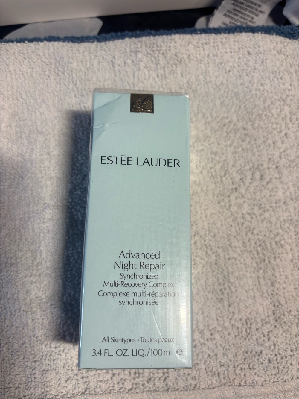 Estee Lauder Advanced Night Repair Serum - Pale Blue & Gold Accents